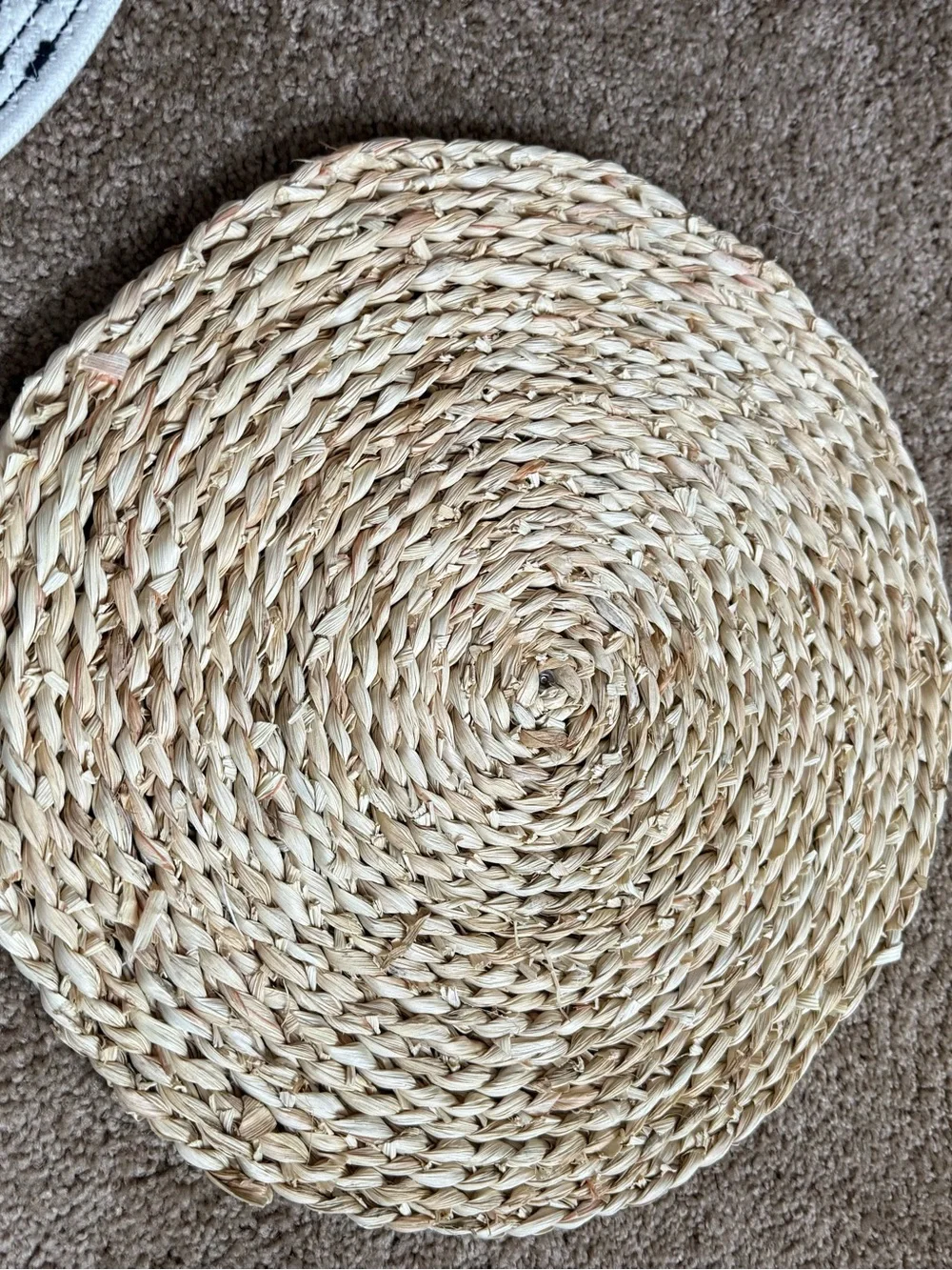 Hobby Lobby Round Placemats Set in Black, Natural, and White